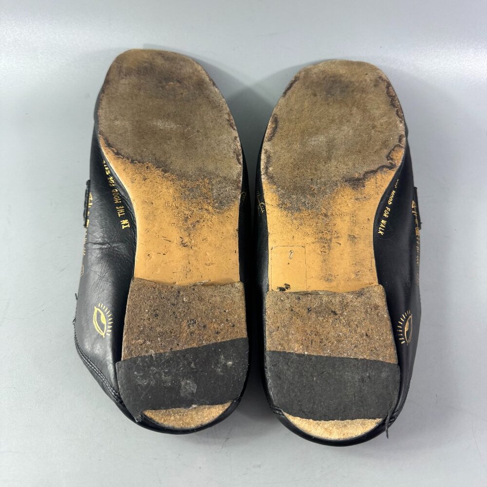 Isabel Marant Fanzel Collapsible-heel Leather Loafers In Metallic Black, Size 40 - Picture 9 of 15